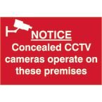 Notice Concealed Cctv Camerasoperate on These Premises - Sapp (300 X 200 Mm)
