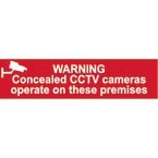 Warning Concealed Cctv Camerasoperate on These Premises - Sapp (200 X 50 Mm)