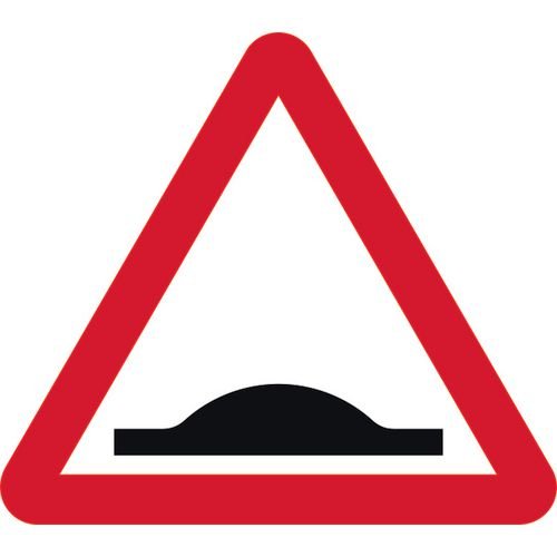 600mm Tri. Dibond 'Speed Bumps' Road Sign (Without Channel)
