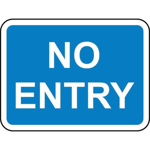 600 X 450mm Dibond 'No Entry' Road Sign (With Channel)