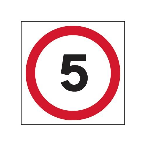 5Mph (Speed Limit) - 1.2mm Recyclable Pp (400 X 400mm)