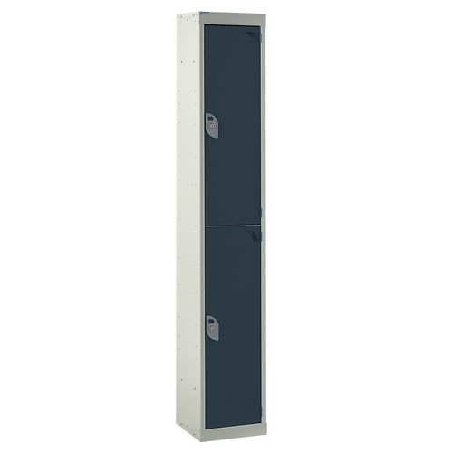 Standard Locker 1800.380.380 - 2 Compartment Dark Grey Doors