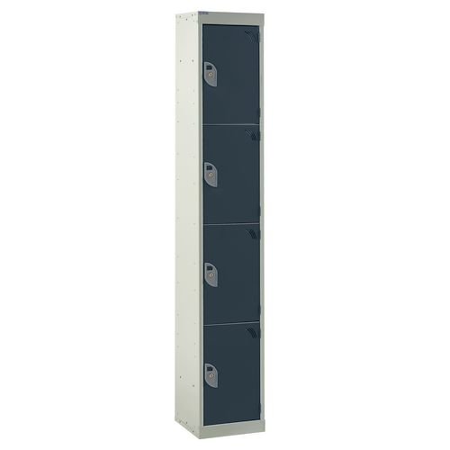 Standard Locker 1800.380.380 - 4 Compartment Dark Grey Doors