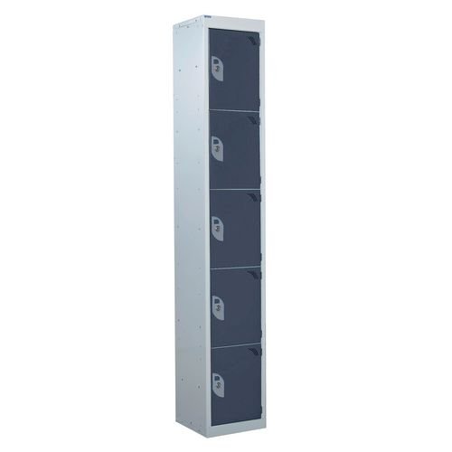Standard Locker 1800.380.380 - 5 Compartment Dark Grey Doors