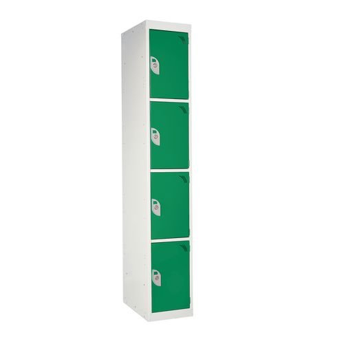 Standard Locker 1800.450.450 - 4 Compartment Green Doors