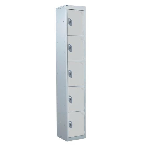 Standard Locker 1800.450.450 - 5 Compartment  Light Grey Doors