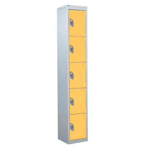 Standard Locker 1800.450.450 - 5 Compartment - Yellow Doors