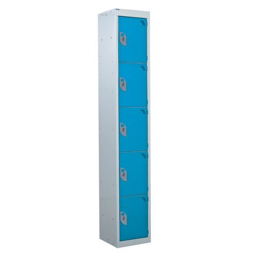 Standard Locker 1800.450.450 5 Compartment - Light Blue Doors