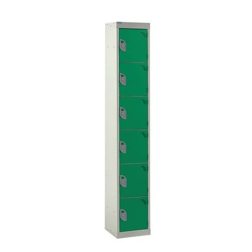 Standard Locker 1800.380.380 6 Compartment - Green Doors