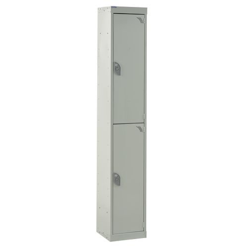 Standard Locker 1800.380.380 2 Compartment - Light Grey Doors