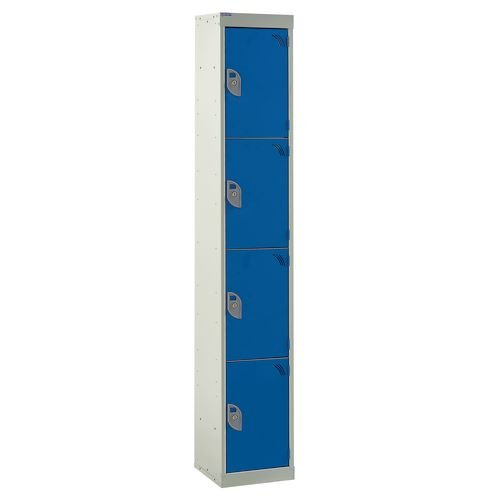 Standard Locker 1800.380.380 4 Compartment - Dark Blue Doors