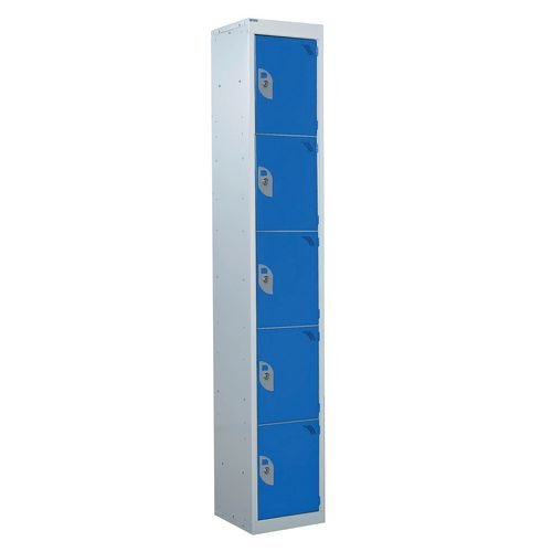 Standard Locker 1800.380.380 5 Compartment - Dark Blue Doors