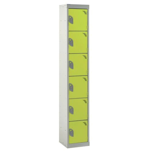 Standard Locker 1800.380.380 6 Compartment - Yellow Doors