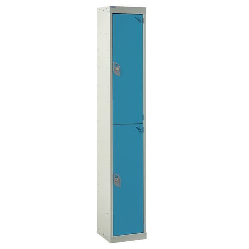Standard Locker 1800.380.380 2 Compartment - Light Blue Doors