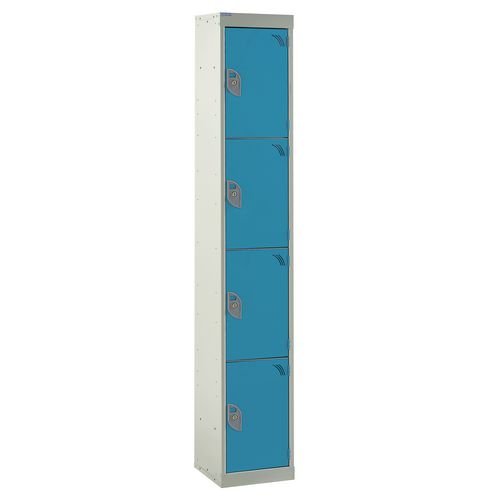 Standard Locker 1800.380.380 4 Compartment - Light Blue Doors