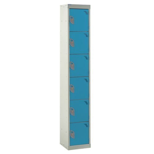 Standard Locker 1800.380.380 6 Compartment - Light Blue Doors