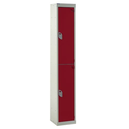 Standard Locker 1800.380.380 2 Compartment - Red Doors