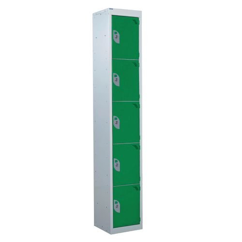 Standard Locker 1800.300.300 - 5 Compartment - Green Doors