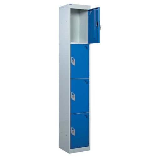 Standard Locker 1800.300.300 4 Compartment - Dark Blue Doors