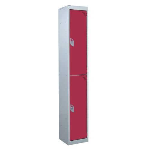 Standard Locker 1800.300.300 2 Compartment - Red Doors
