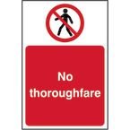 No Thoroughfare- 1.2 mm Recyclable Pp (400 X 600 Mm)
