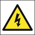 Hazard Warning Electricalsymbol - 1.2 mm Recyclable Pp (200 X 200 Mm)