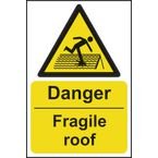 Danger Fragile Roof- 1.2 mm Recyclable Pp (200 X 300 Mm)