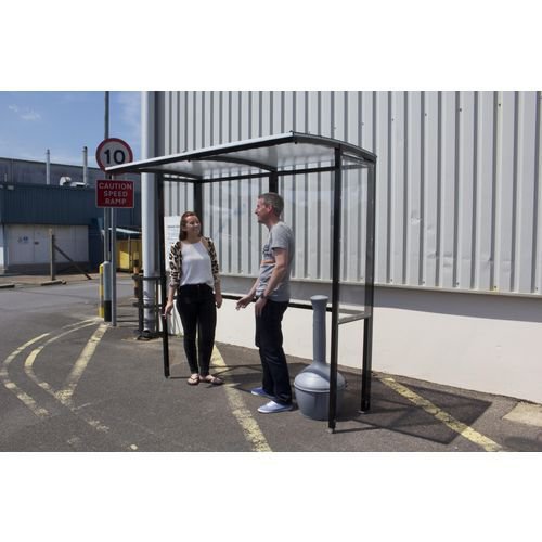 Open fronted smoking shelter