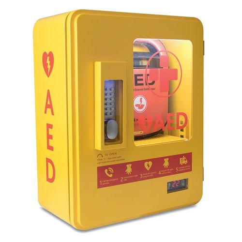 Aed Outdoor Heated Steel Cabinet - With Mechanical Lock