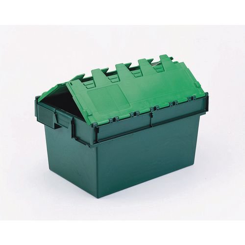 Green attached lid containers - 64L