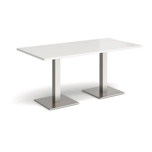 Dining table with flat base