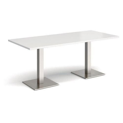 Dining table with flat base