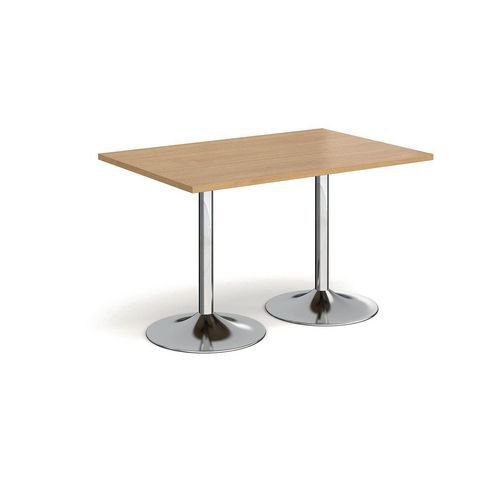Dining table with trumpet base