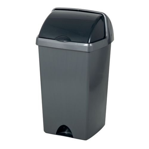 Roll top litter bin