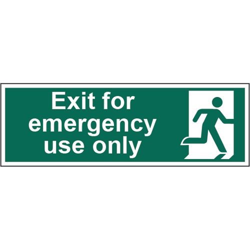 Exit For Emergency Use Only 1.2mm Recyclable Pp (450mm X 150mm)