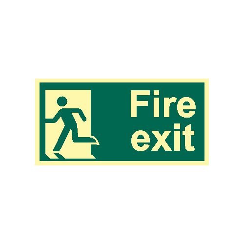 Fire Exit (Man Left) - Phs (300 X 150mm)