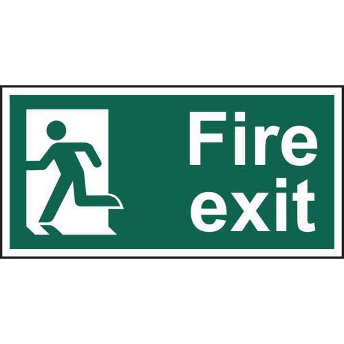 Fire Exit (Man Left) - Sav (300 X 150mm)