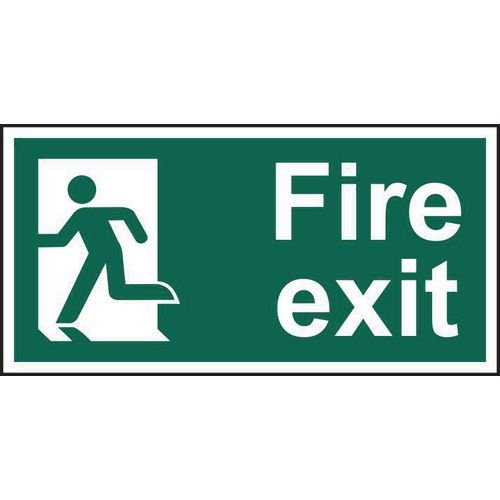 Fire Exit (Man Left) - Sav (400 X 200mm)