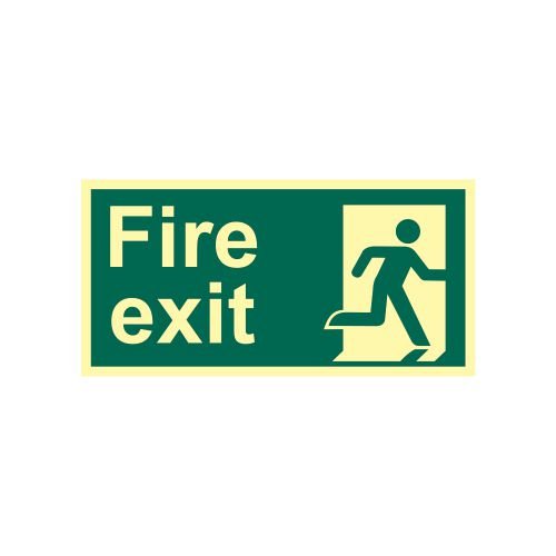Fire Exit (Man Right) - Photolum. (300 X 150mm)