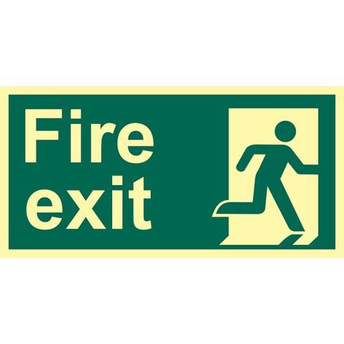 Fire Exit (Man Right) - Phs (300 X 150mm)