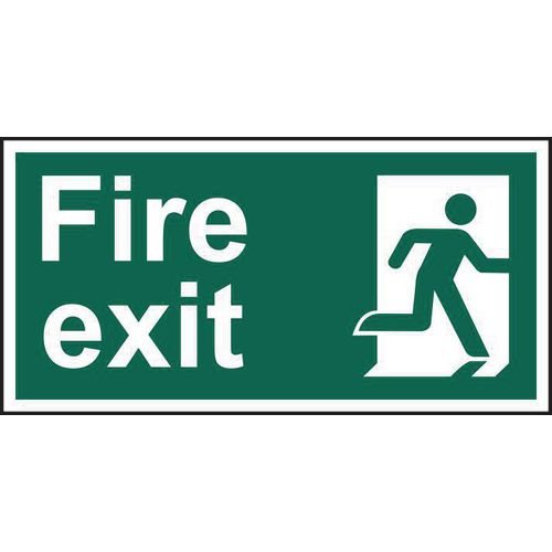 Fire Exit (Man Right) - Sav (400 X 200mm)