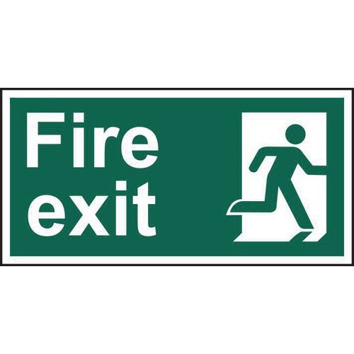 Fire Exit (Running Man Right) - Sav (300 X 100mm)