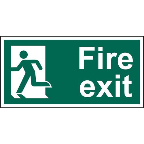 Fire Exit Man Left Sapp (300 X 150mm)