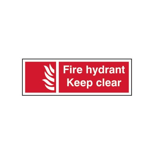 Fire Hydrant Keep Clear - 1.2mm Recyclable Pp (300 X 100mm)