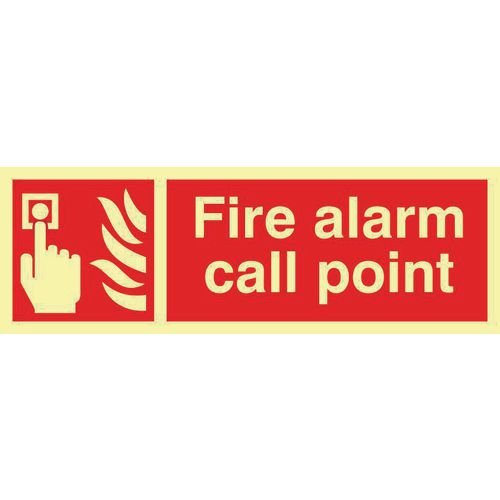 Fire Alarm Call Point - Photolum. (300 X 100mm)