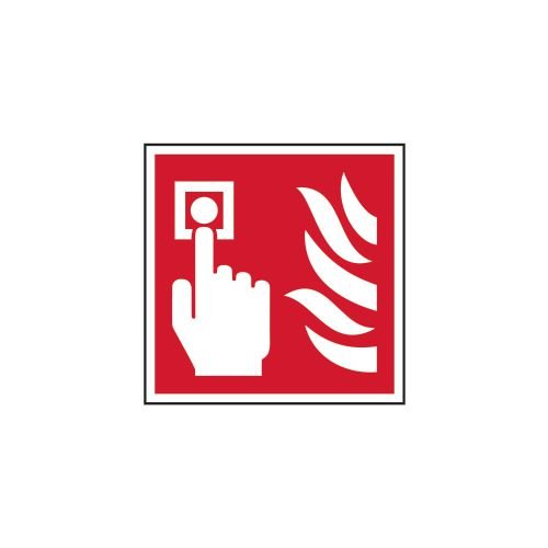 Fire Alarm Call Point Symbol - 1.2mm Recyclable Pp (200 X 200mm)