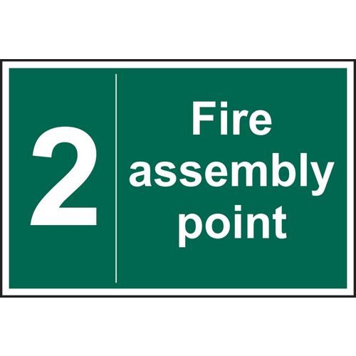 Fire Assembly Point 2 - 1.2mm Recyclable Pp (600 X 400mm)