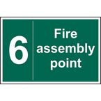 Fire Assembly Point 6 - 1.2 mm Recyclable Pp (300 X 200 Mm)