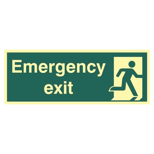 Emergency Exit - Photolum. (400 X 150mm)