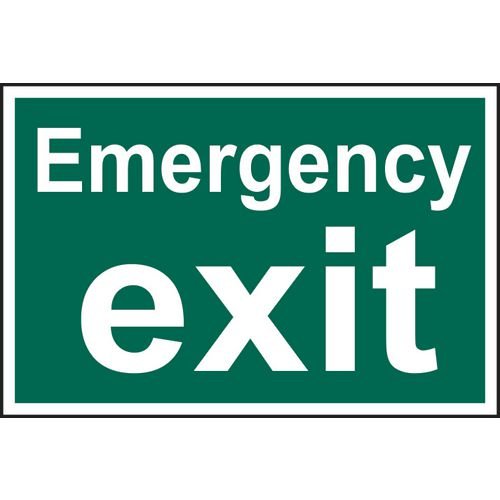 Emergency Exit (Text Only) - Sapp (300 X 200mm)